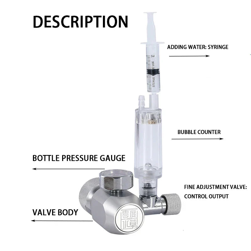 Aquarium CO2 regulator, aquarium aluminum alloy simple single