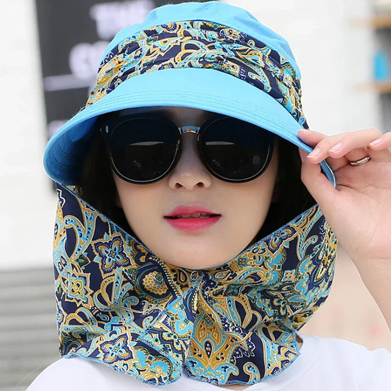 Fashion Women Summer Outdoor Riding Anti-UV Sun Hat