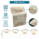 Mandala Flowers Linen Table Runner Kitchen Table Decoration