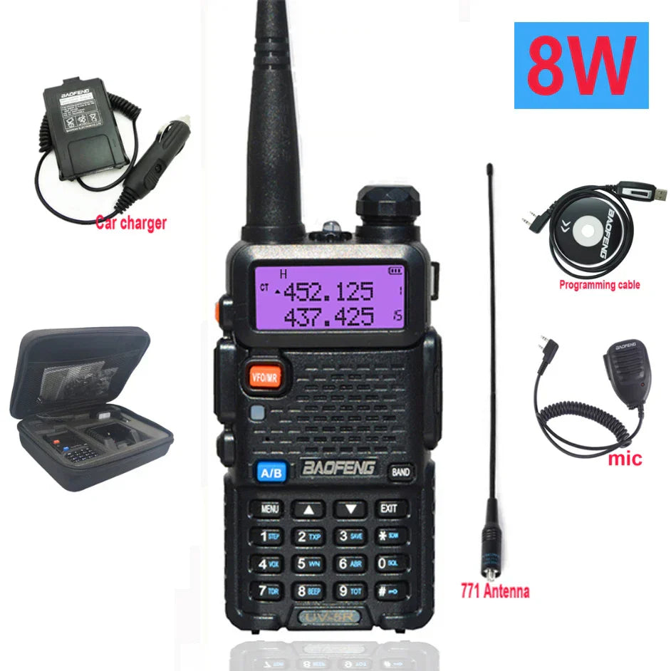 Baofeng UV 5R Walkie Talkie True 8W Portable