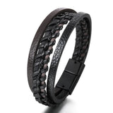 Trendy Leather Bracelets For Men Multilayer Braided Rope