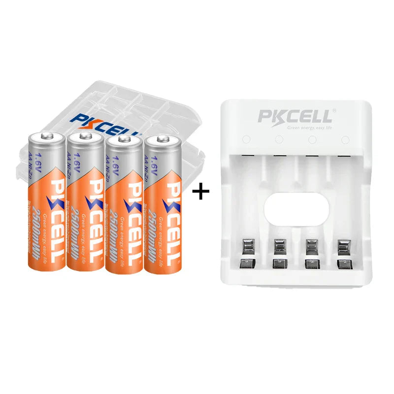 4/8/12PC 1.6V Ni-Zn AA Rechargeable Batteries 2A 2500mWh