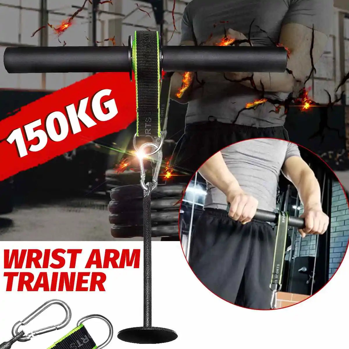 Forearm Wrist Blaster Roller Trainer Arm Triceps Strength