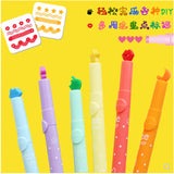 Haile 6Pc Kawaii Candy Color Highlighters Inks Stamp