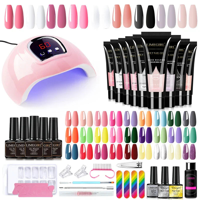 Nail Set for Nail Extensions Quick Building Poly