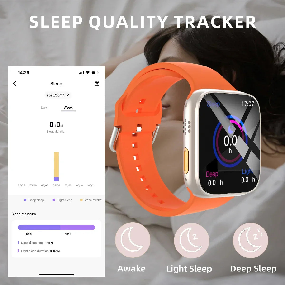 Women Men Sports Smart Watch with Message Answer