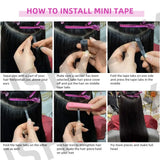 Isheeny Mini Tape Hair Extensions 12"-24" Machine Remy