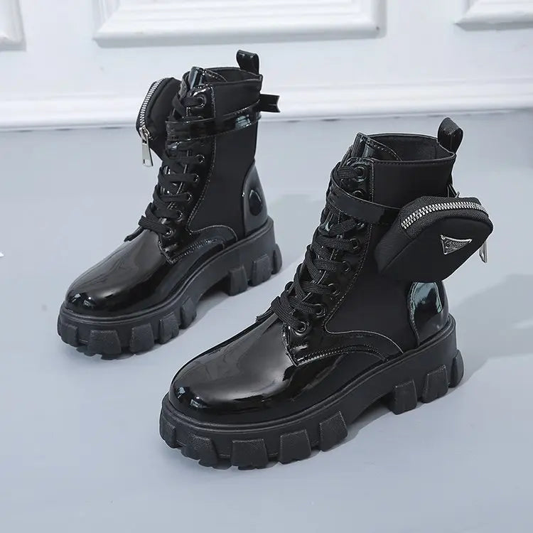 White Boots Winter Shoes Women Ankel Boots Goth