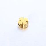 5pcs Stainless Steel Carved Clover Loose Beads Fast