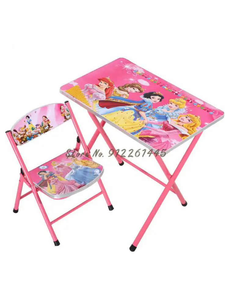 Kindergarten pupils children foldable learning tables and chairs