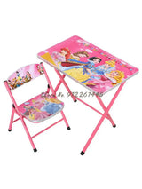 Kindergarten pupils children foldable learning tables and chairs