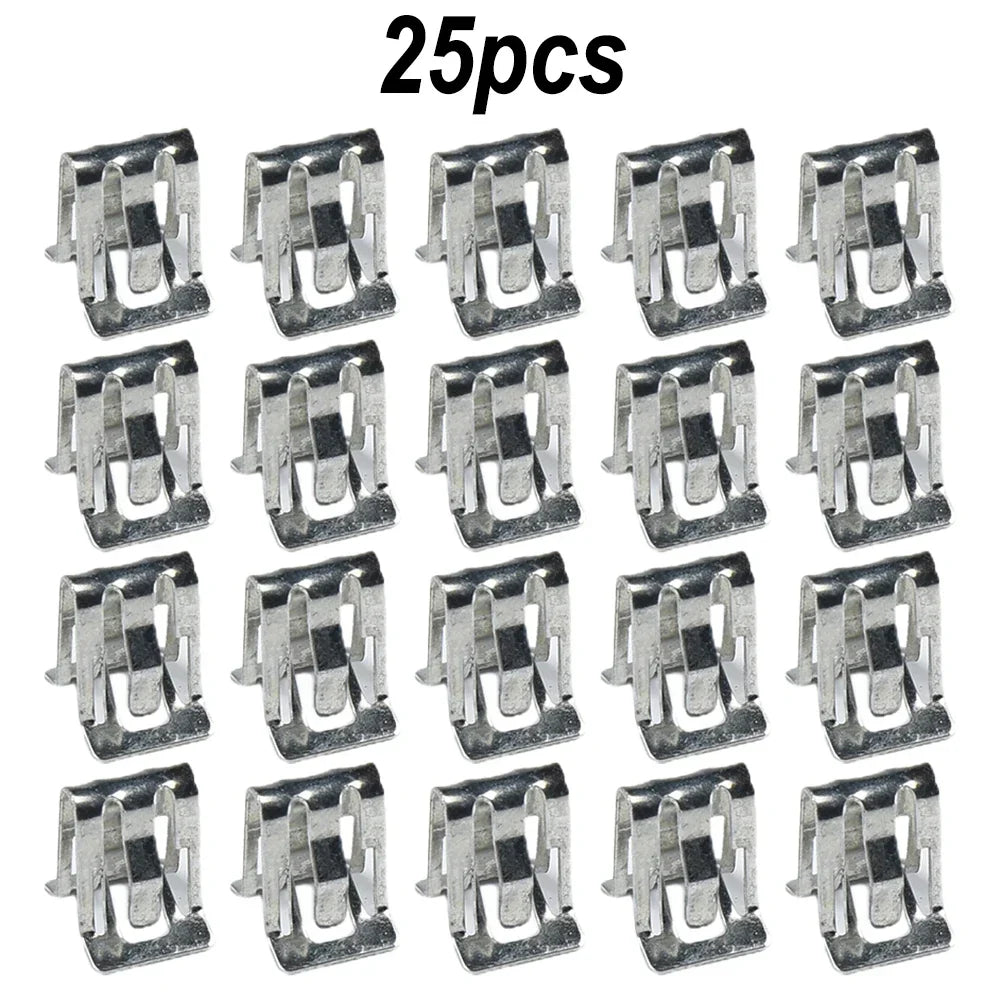 25x Car Metal Fastener Clips Clamp 1/2X 5/8inch