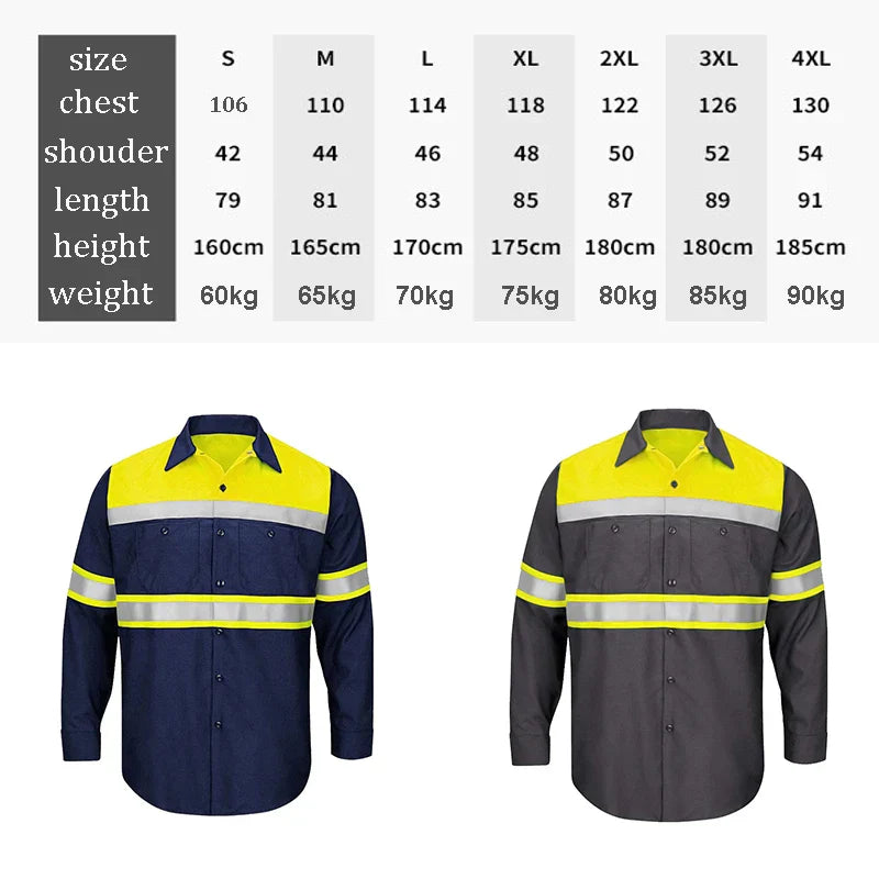 Size S-4XL Summer Outdoor Work Shirts with High