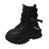 Fashion Thick Sole Motorcycle Boots Women Autumn Winter