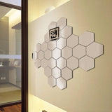 Ornaments 3D Mirror Wall Mirror Stickers Hexagon Art