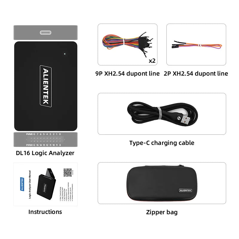 USB Logic Analyzer DL16 250MHz Max Sample Rate