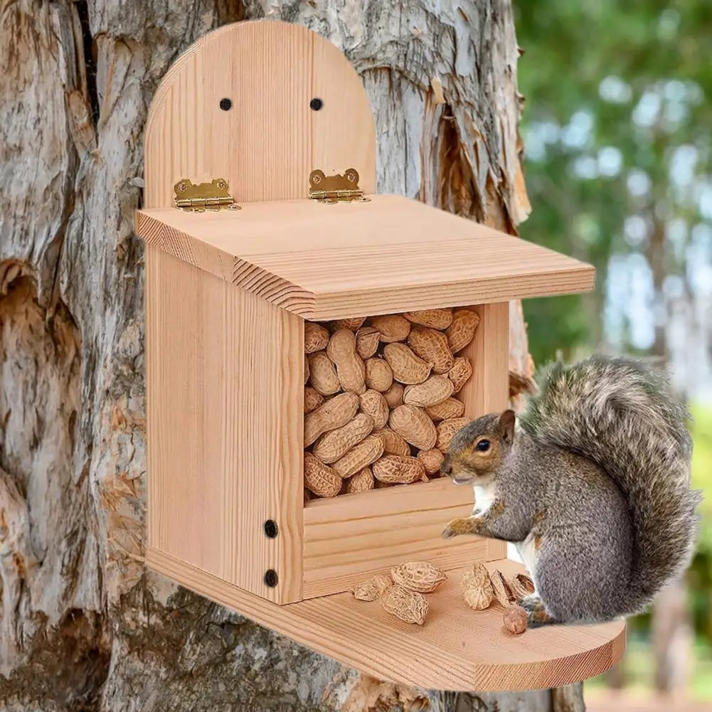 Useful Bird Squirrel Food Holder Feeding Box Handmade
