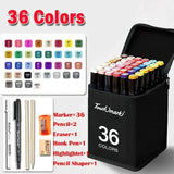 168 Color Marker Pen Set Manga Double-Headed Comic