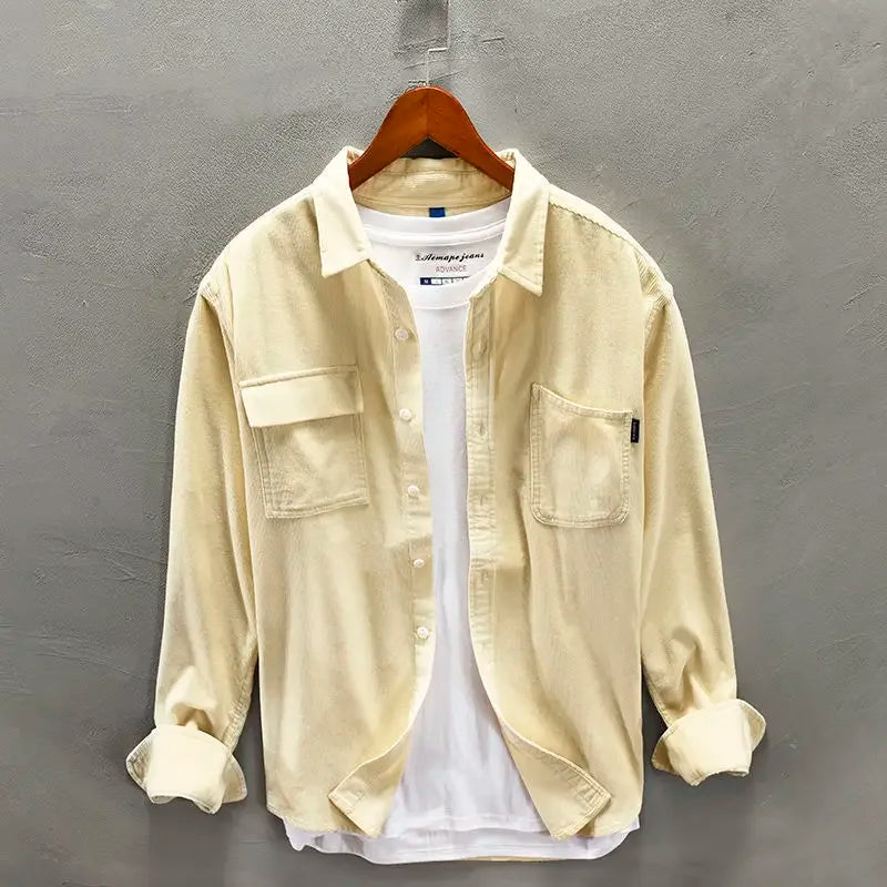 Casual Shirt Jacket Men's Corduroy Spring and Autumn