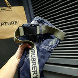 Fashion Designer Men Jeans Retro Stretch Slim Fit