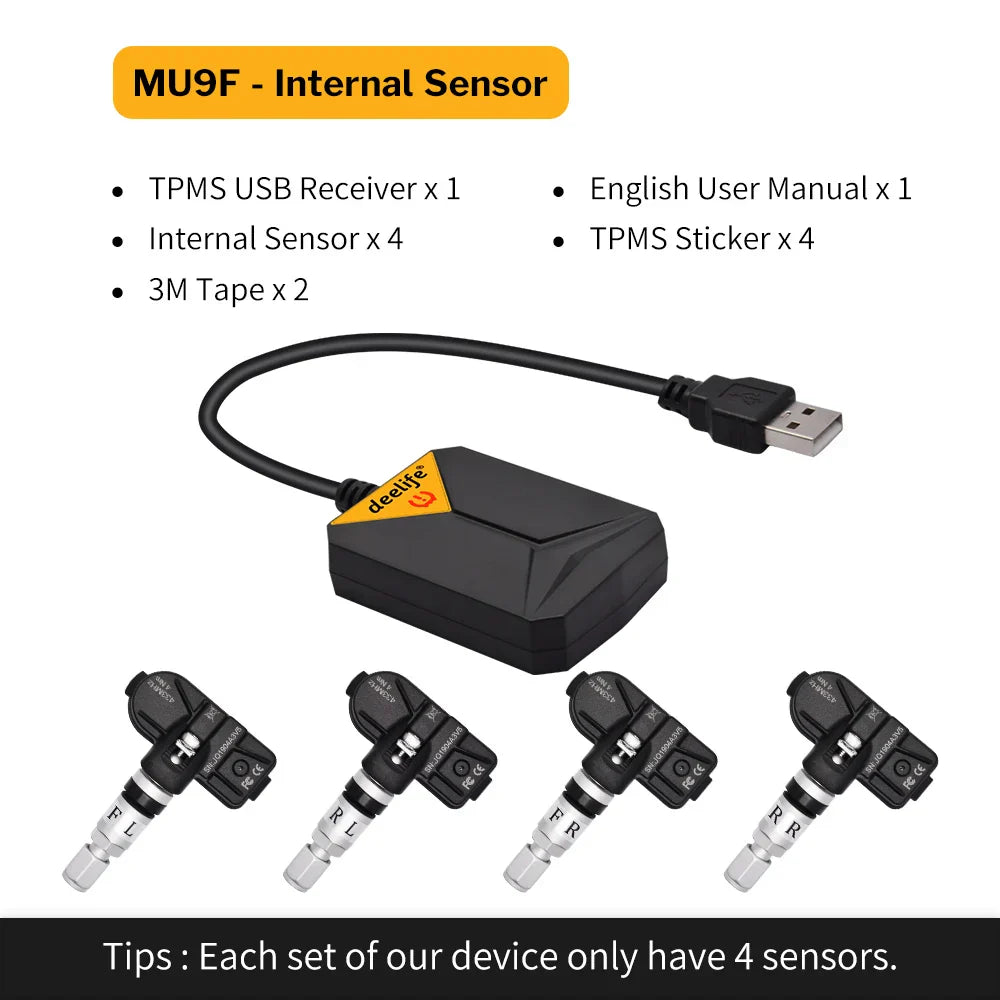 Deelife TPMS Android Tire Pressure Monitoring System Spare