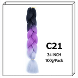 24Inch Synthetic Long Jumbo Ombre Braiding Hair For