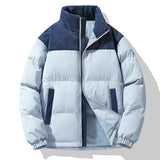Winter Down Cotton Jacket Men Women Corduroy Patchwork