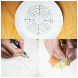 Pottery Acrylic Circle Bisection Line Ruler Trimming Center