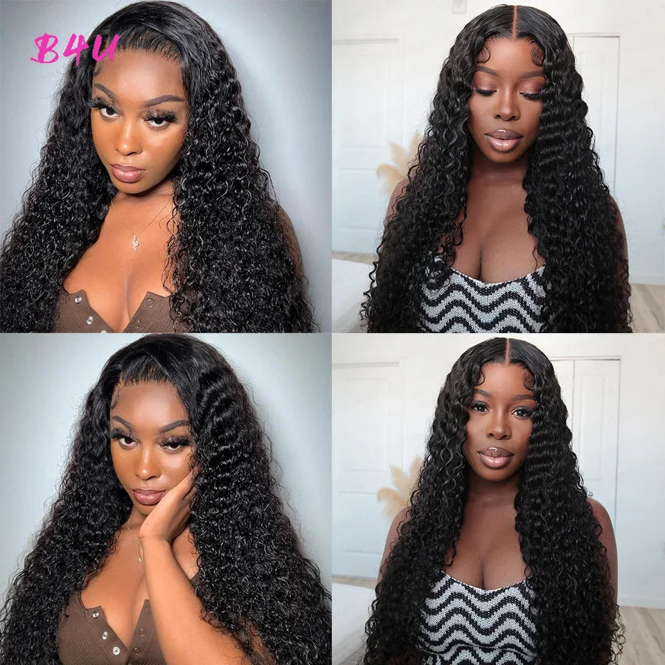 Deep Wave Lace Front Wigs Human Hair 13x4