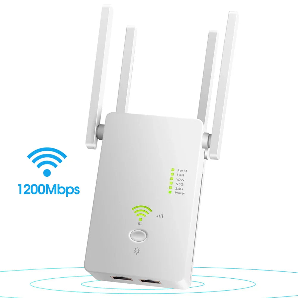 AC1200 Wireless 5G WiFi Extender/Router/AP Dual Band Repeater