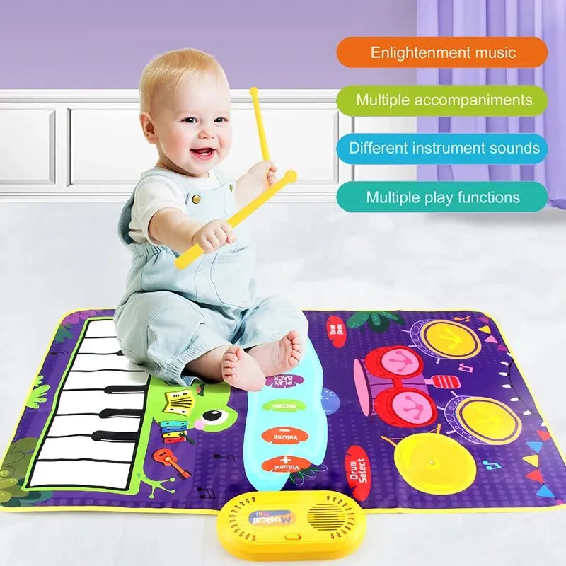 2 In 1 Piano Mat for Kids Piano