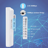 KuWfi 300Mbps Outdoor Wireless Bridge 2.4G Wi-fi Signal