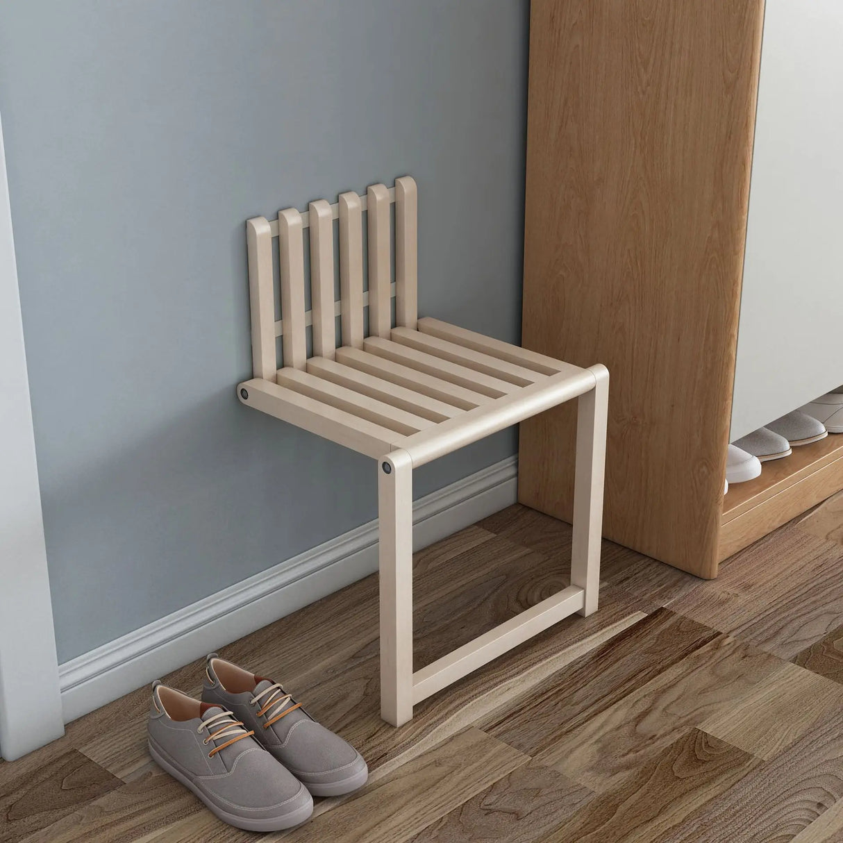 Folding Footstool Wall-Mounted Wall Folding Porch Chair Door