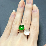 2PcsSet Pomellato Ring Stacked Mix Color Crystal Ring