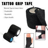 96/48/24/10/6/3pcs Black Tattoo Grip Bandage Cover Wraps Tapes