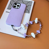 Colorful Crystal Cell Phone Charm Strap Acrylic Heart