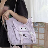 Sanrio Cartoon Cute Kuromi Shoulder Crossbody Tote Bag