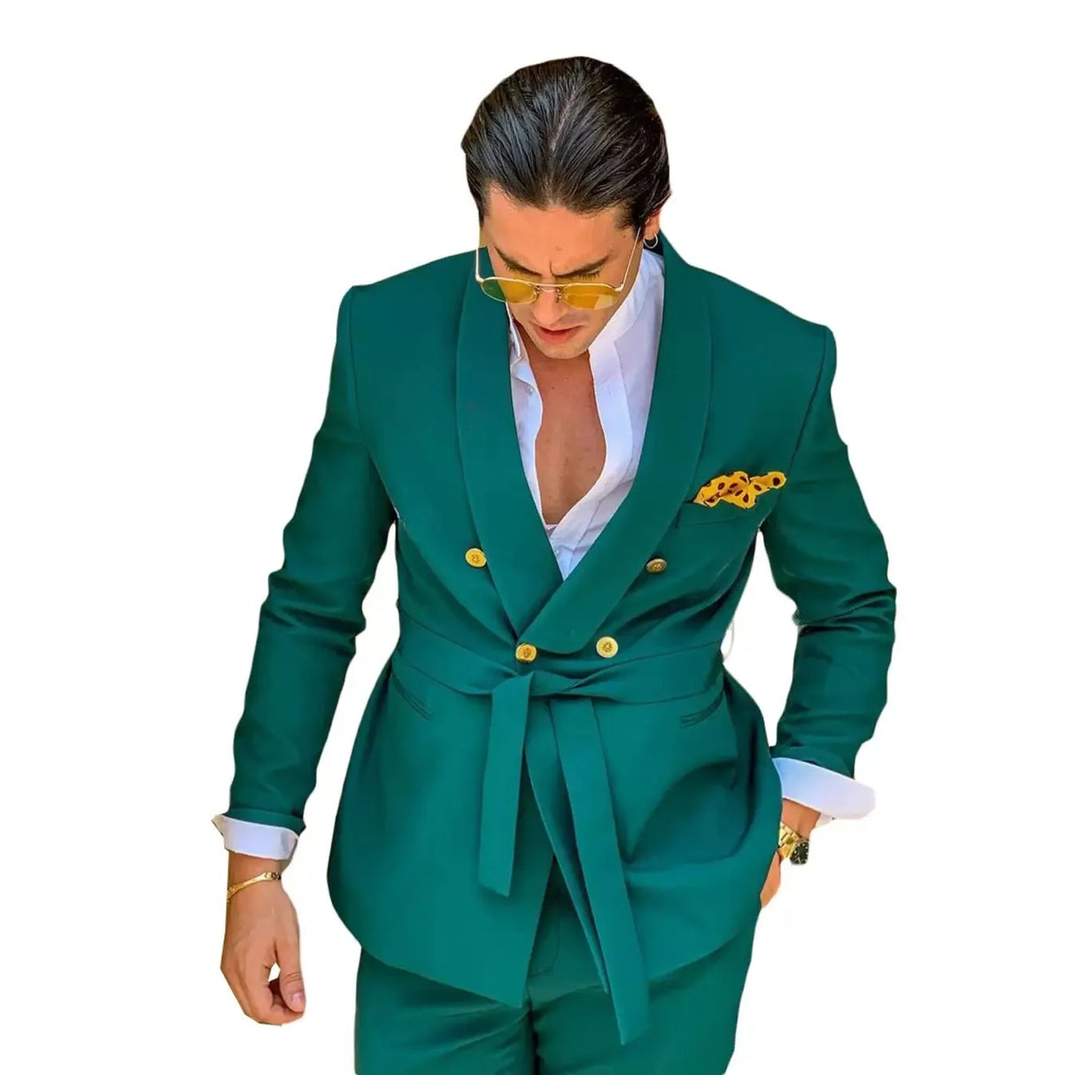 Designer Green Suits for Men 2 Piece Blazer