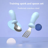 Baby Cartoon Tableware Set Children Utensil Stainless Steel