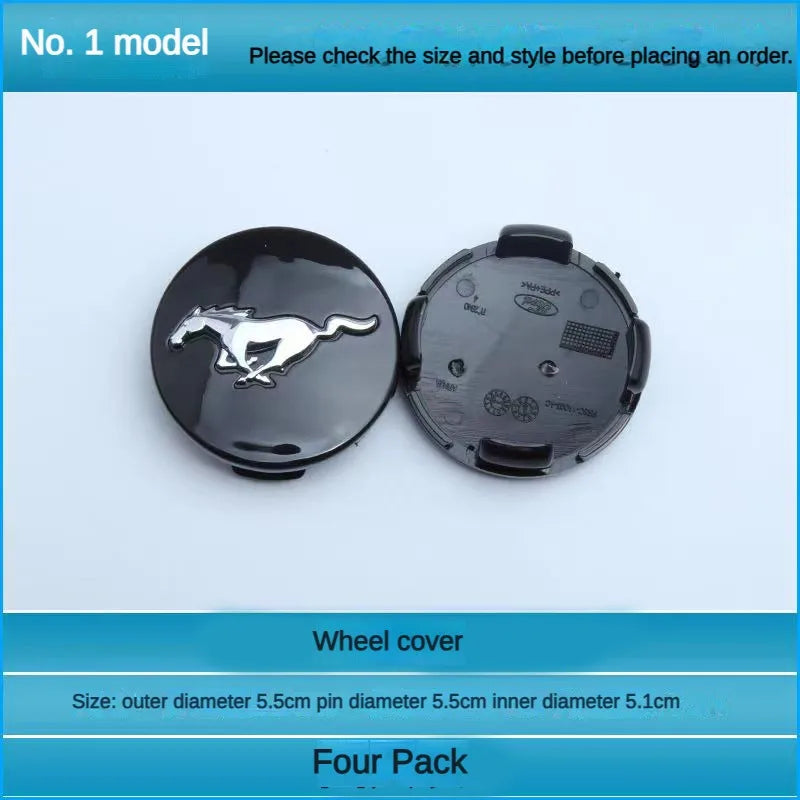 4pcs 68mm 55mm for Mustang wheel rims cover