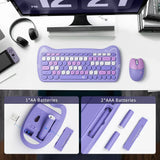 Colors Cute 2.4G Wireless Keyboard Mouse Combo for