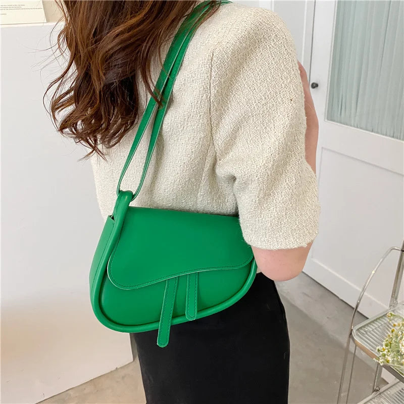 New Fashion Women Saddle Bag PU Leather High