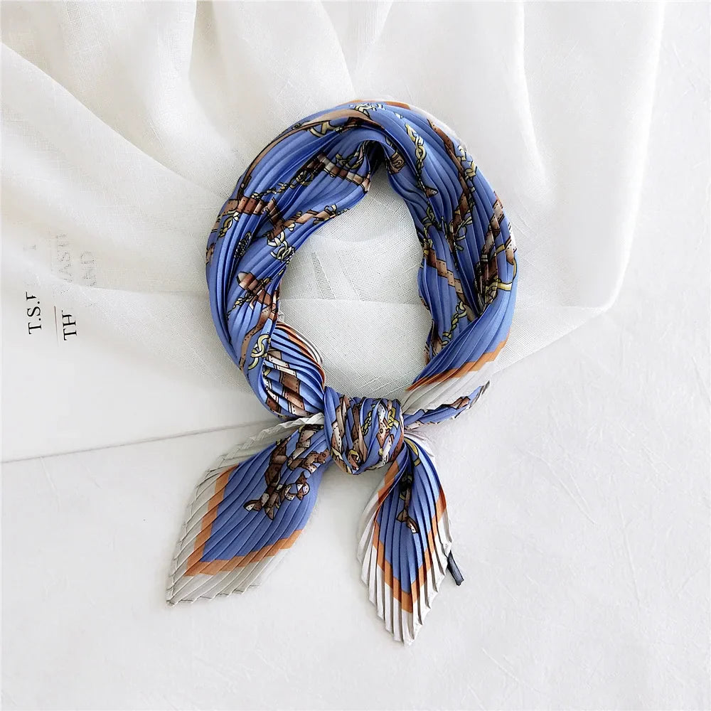 silk scarf women luxury ladies small head scarf