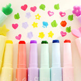 Haile 6Pc Kawaii Candy Color Highlighters Inks Stamp