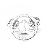 Qi Qi Wu Libra Balance Advocate Lawyer Brooch