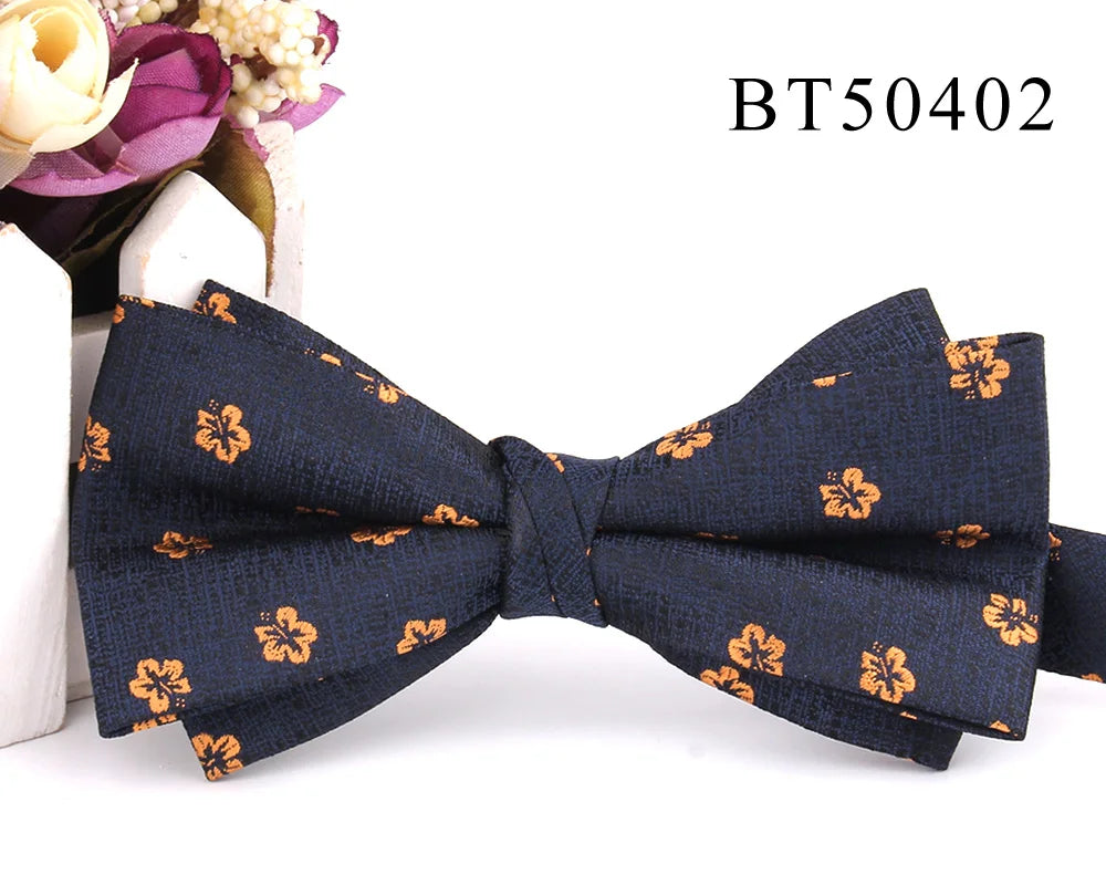 New Suits Bowtie For Groom Fashion Striped Bow