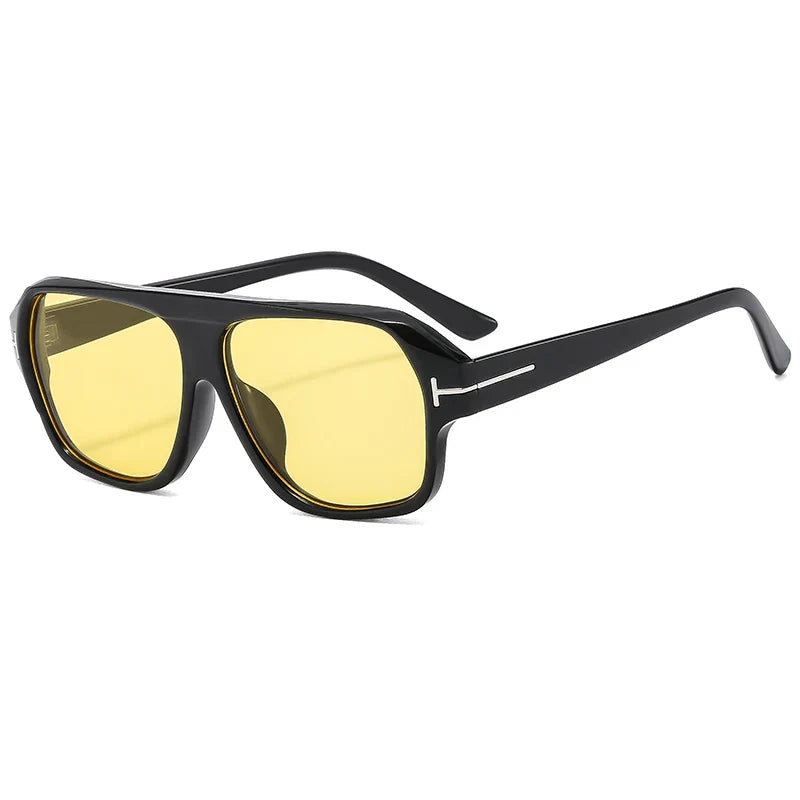 Trend Oversized Square Pilot Sunglasses Women 2024 Gradient