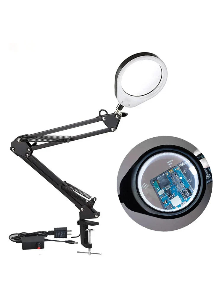 USB 10X or 10X20X Magnifier With LED Lamp