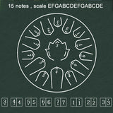 Hluru Glucophone Steel Tongue Drum 14 Inch 15