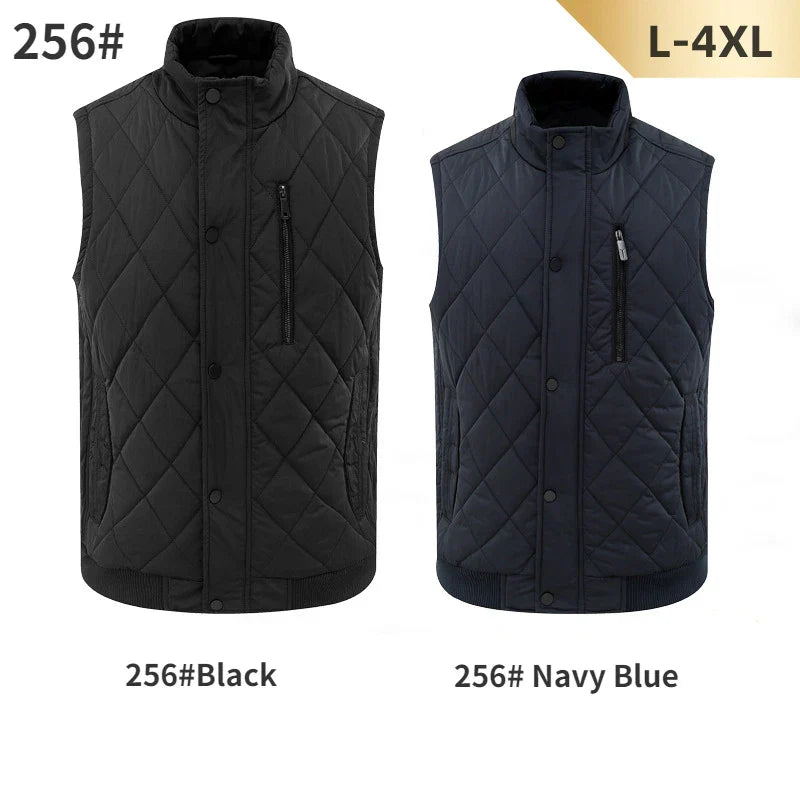 Multi Pocket Men's Vest Thickened Warm Outdoor Sleeveless